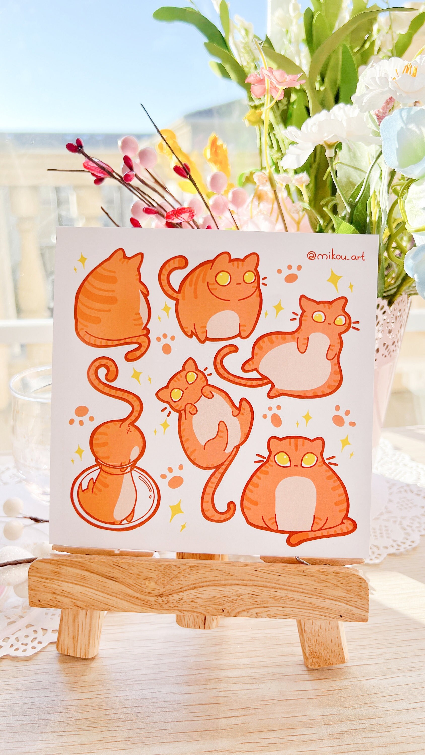 Orange Cat Collage Sticker Sheet: Waterproof Vinyl Art - Etsy
