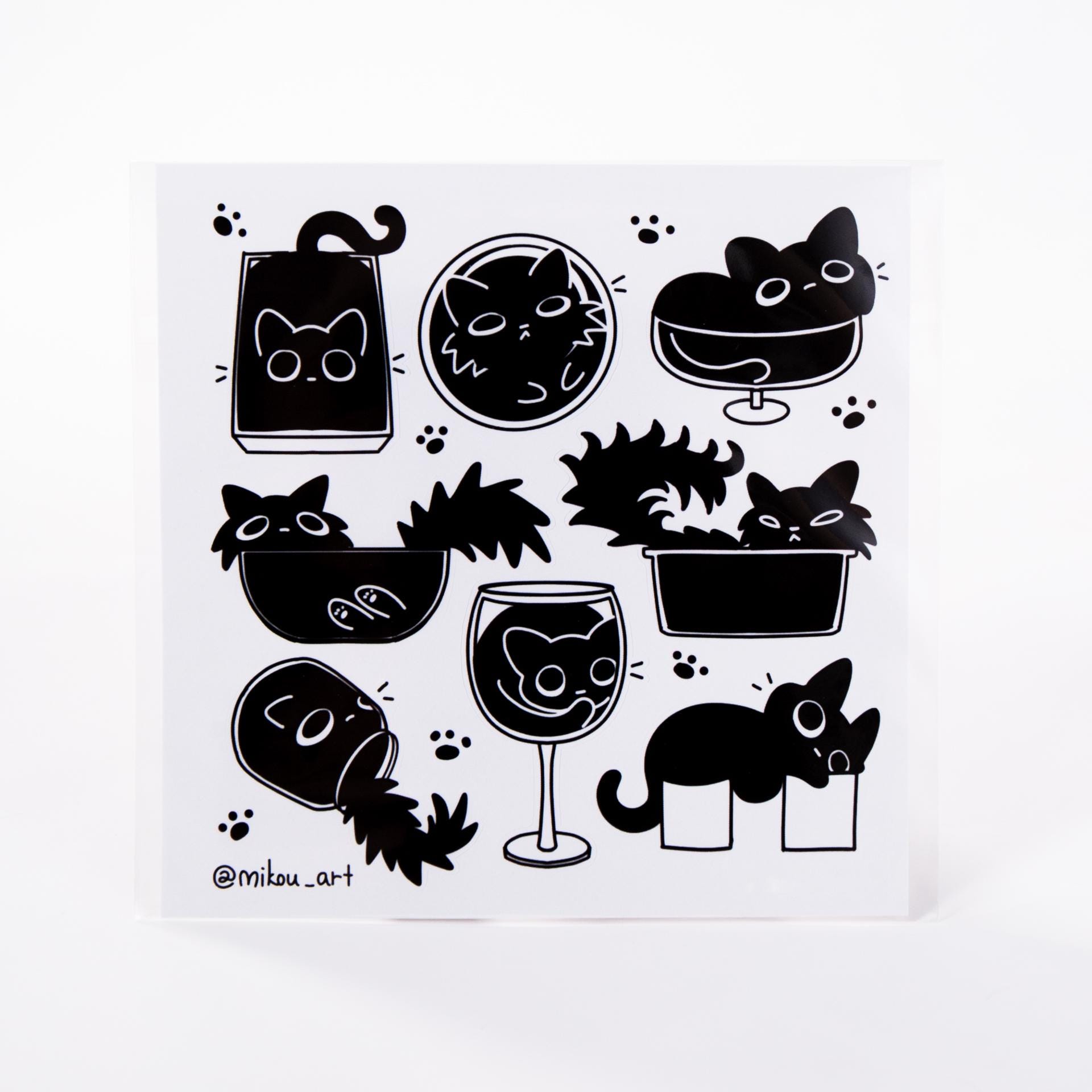 Cat Collage Sticker Sheet | Waterproof Vinyl Decals, Cat Lover Gift - Etsy