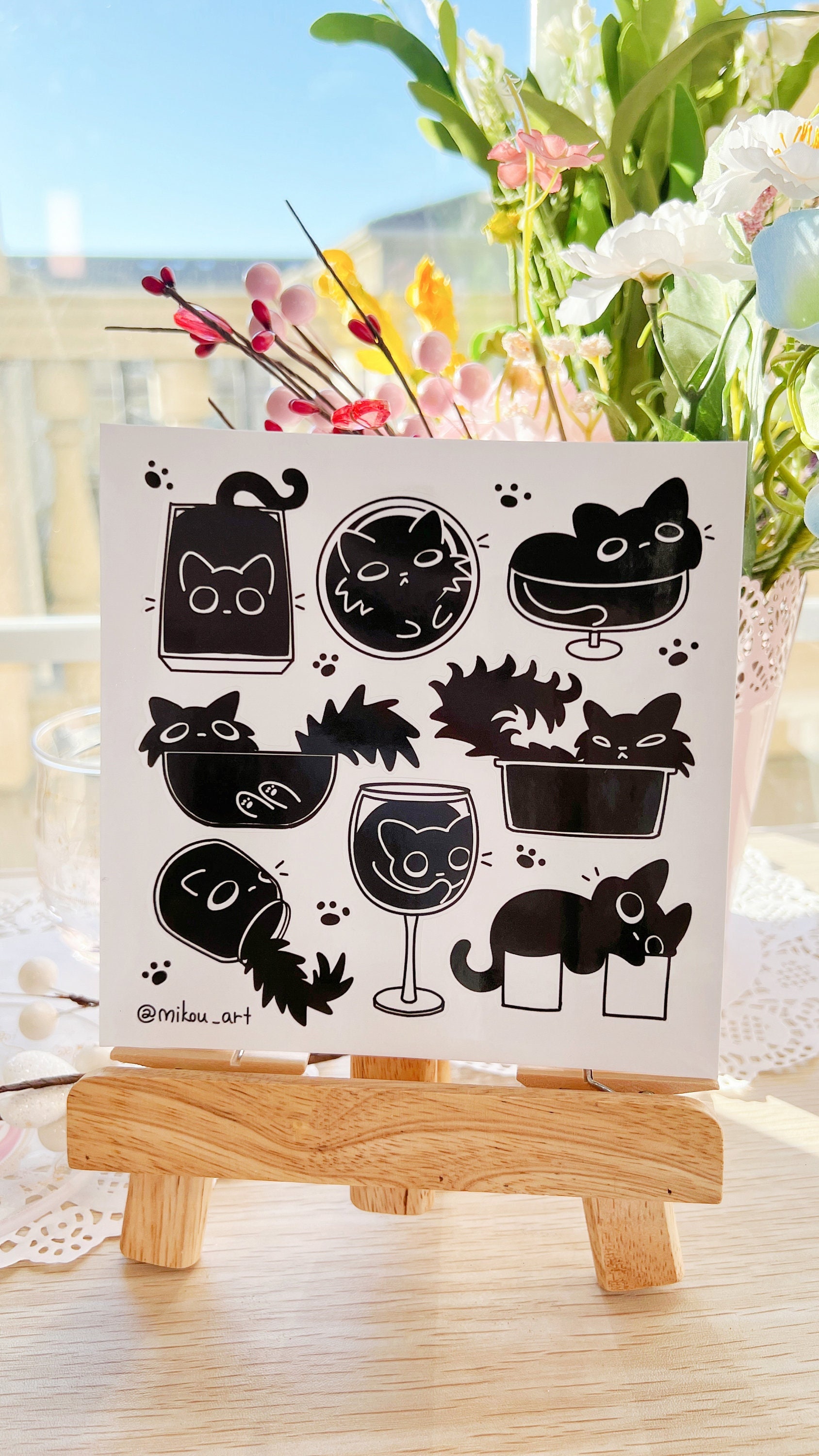 Cat Collage Sticker Sheet | Waterproof Vinyl Decals, Cat Lover Gift - Etsy
