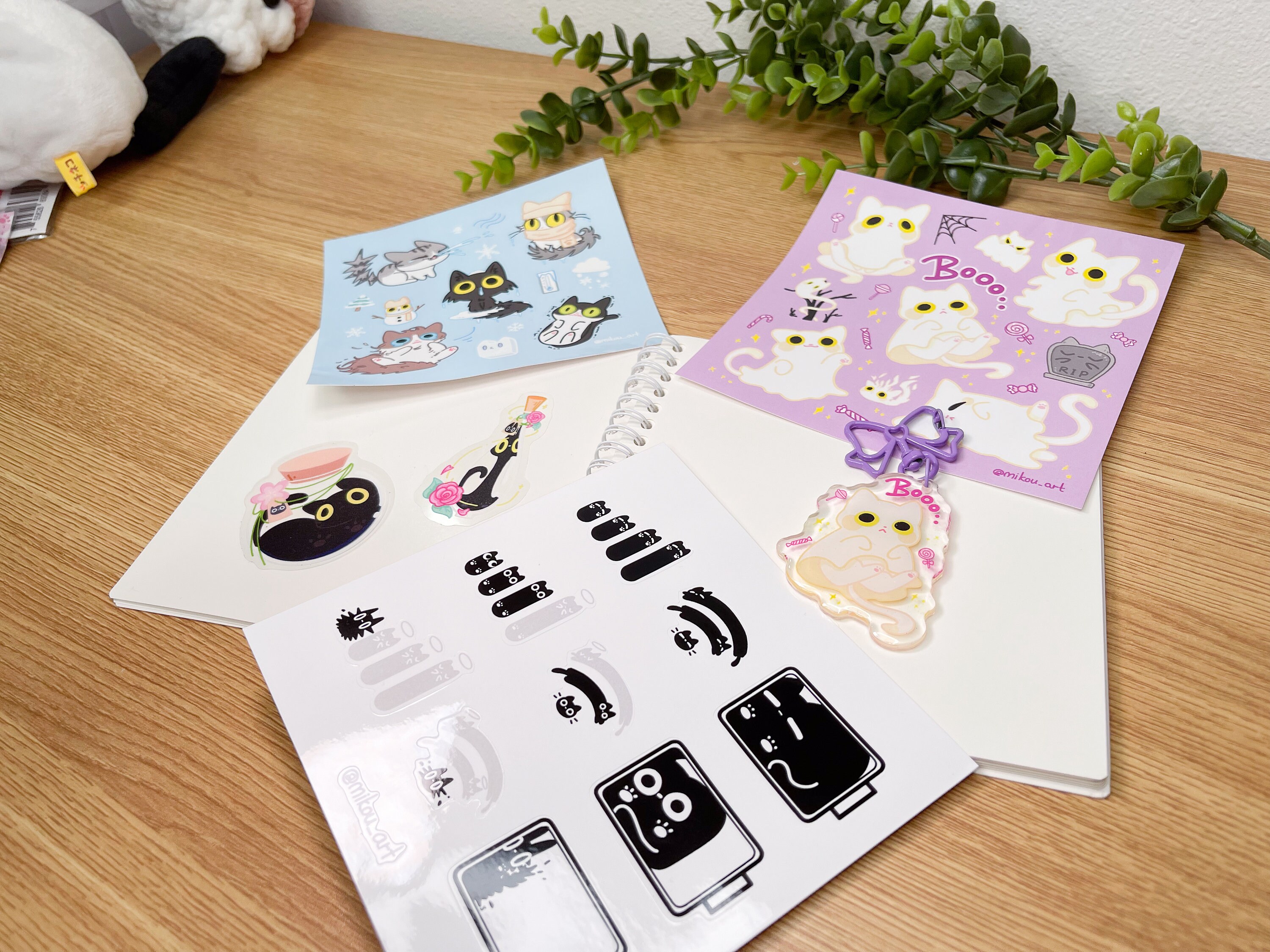 Freezing Cat Collage Sticker Sheet: Waterproof Vinyl Art (5.5x5.5 Inch ...