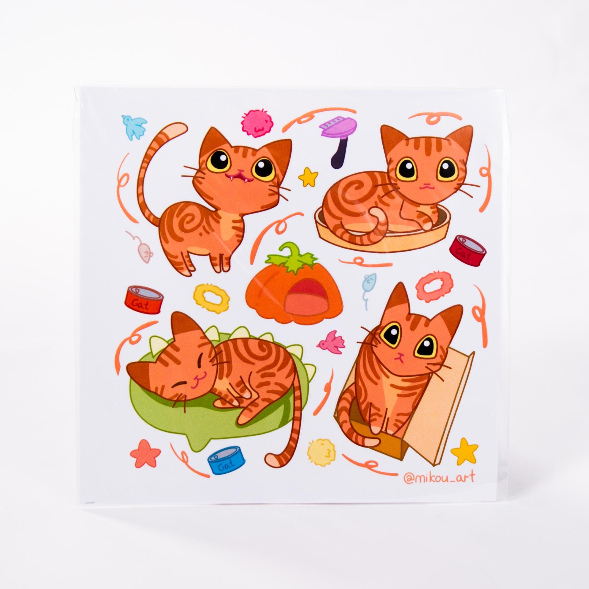 Orange Tabby Cat Collage Sticker Sheet: Waterproof Vinyl Art - Etsy