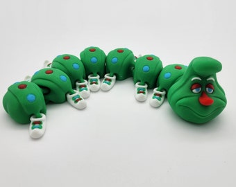 Flexi-Factory 3D Printed Fidget Articulating Caterpillar Full Color