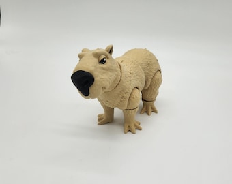 Flexi Capybara Figurine: Rainbow Filament