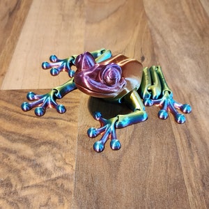 Flexi-Factory 3D Printed Fidget Articulating Rainbow Frog