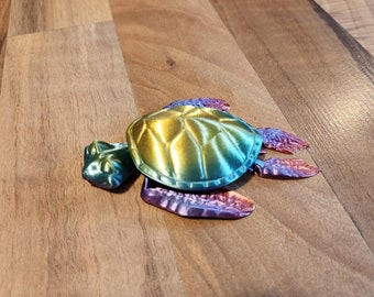 Flexi-Factory Tortuga arcoíris articulada impresa en 3D