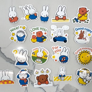 MIFFY STICKERS - Miffy Inspired Vinyl Stickers - 18 pieces - Laminated Stickers - Waterproof - Laptop Decal