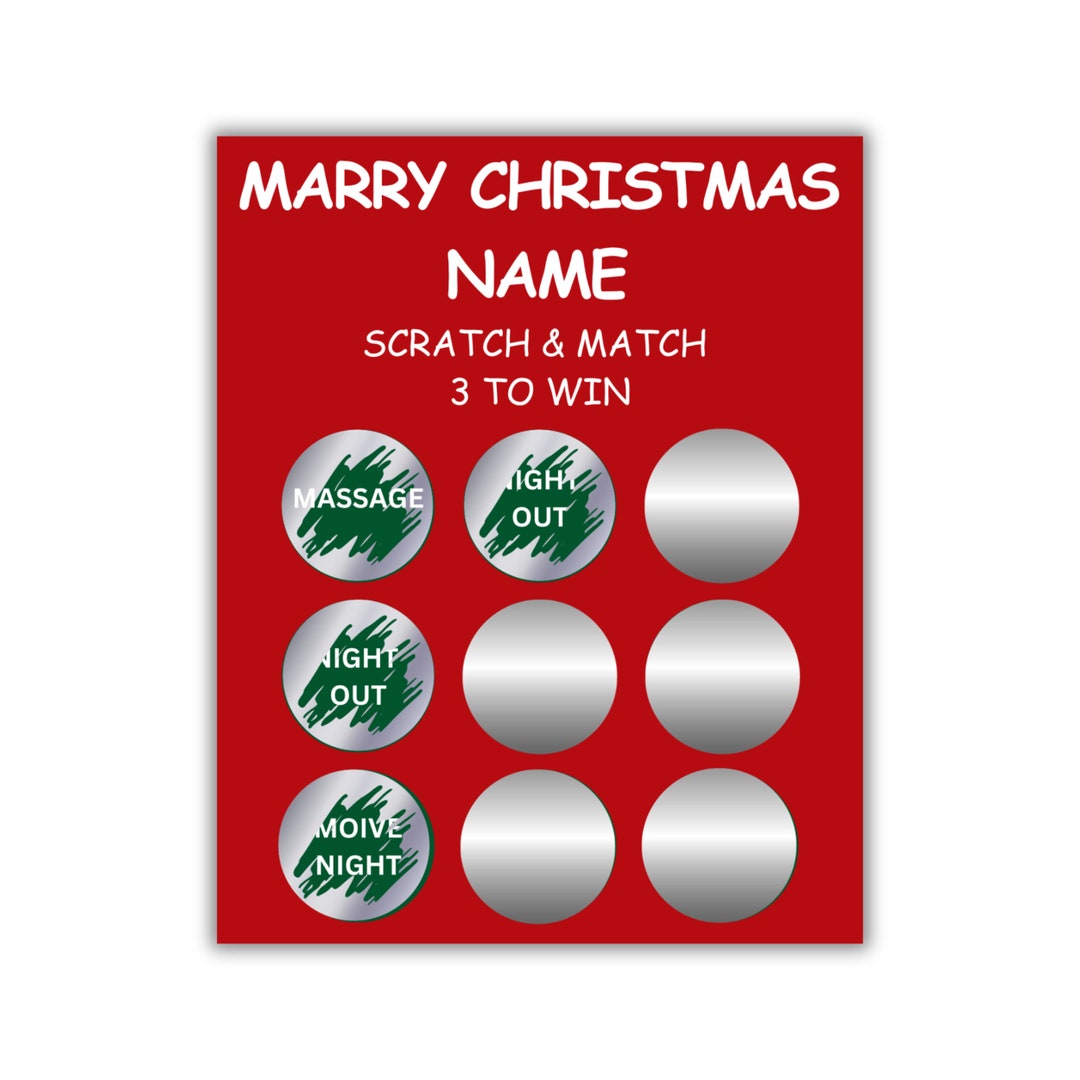 Scratch off Cards With Winning Symbol, Anniversary, Christmas ...