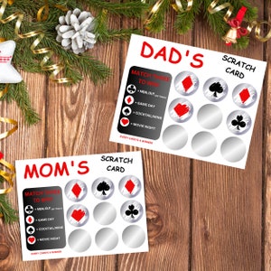 Cadeau de carte à gratter personnalisé pour papa maman père mère oncle tante fils fille sœur frère et tous les proches cadeau unique