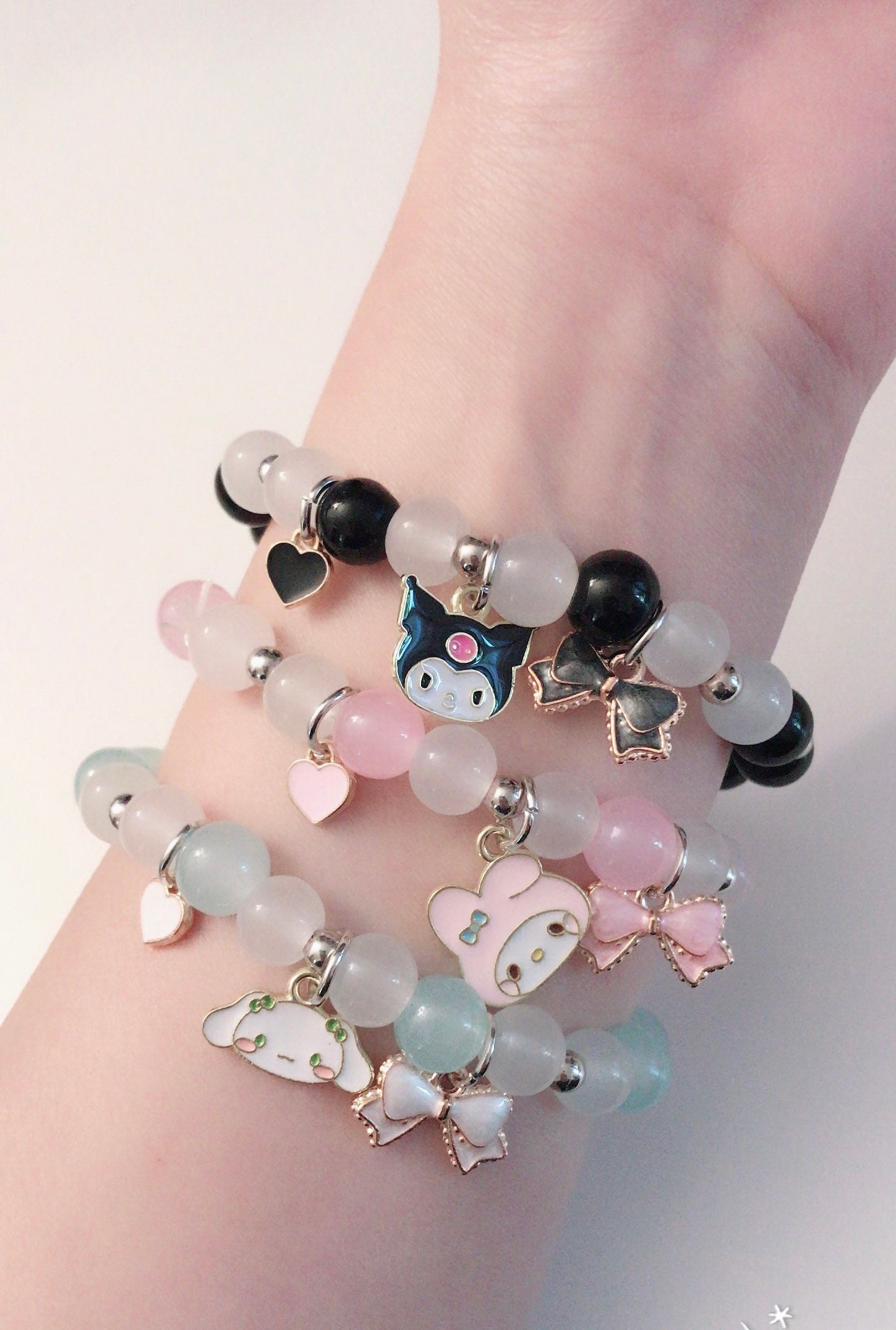 Hello Kitty 18 Karat Gold Bracelet With Five Charms Momoberry Sanrio 