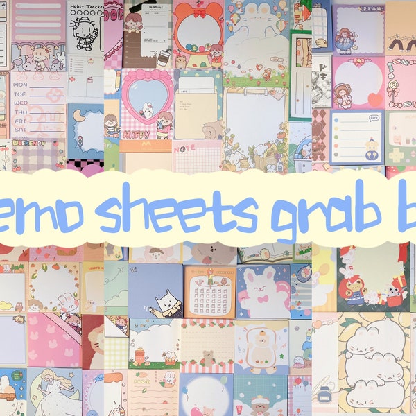 kawaii memo grab bag for bullet journals