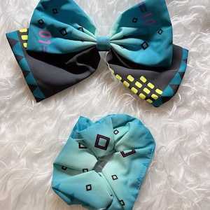 hatsune miku hair clips scrunchies hair bow bundle