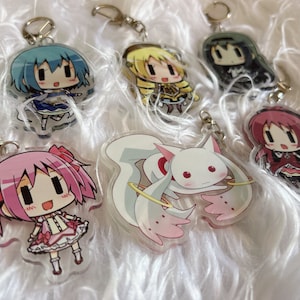 magica acrylic keychains chibi art