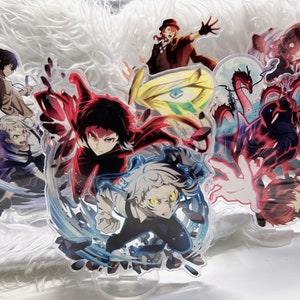 Japanischer Anime Streuner Hunde Acryl Ständer, Japanischer Anime Acryl Aufsteller, doppelseitiger Standfiguren bsd