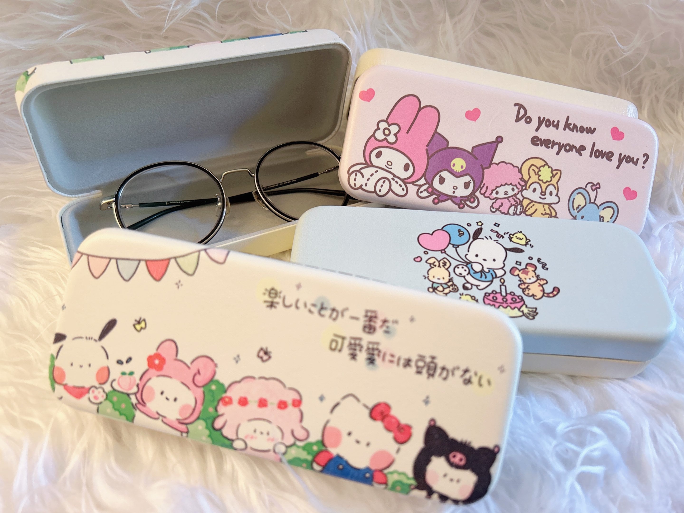 Girl Glasses Case Japanese Ins Sunglasses Storage Box PU Portable Cartoon  Glasses Case Storage Box Sunglasses Case For Children