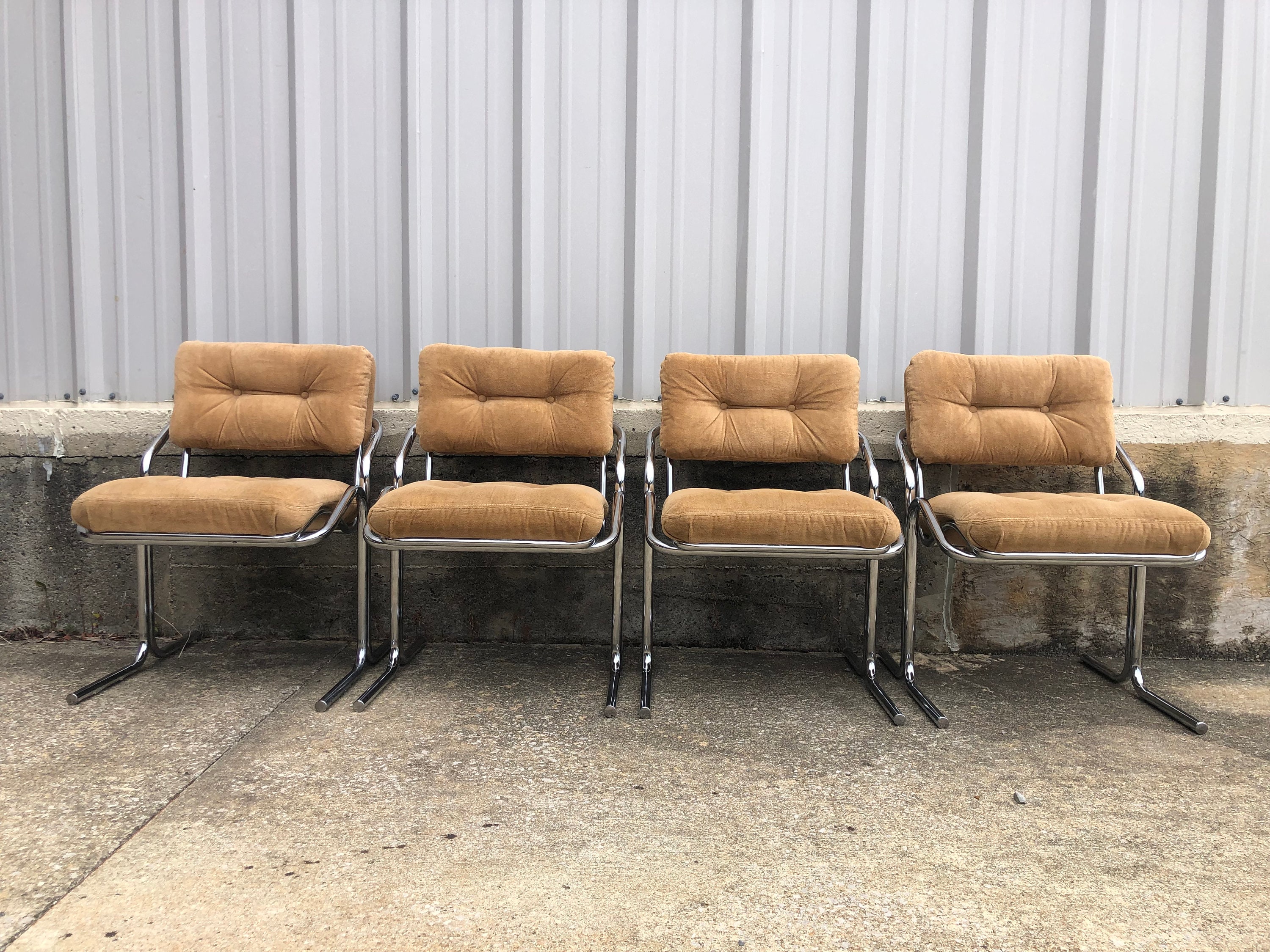 Used retro chrome chairs deals