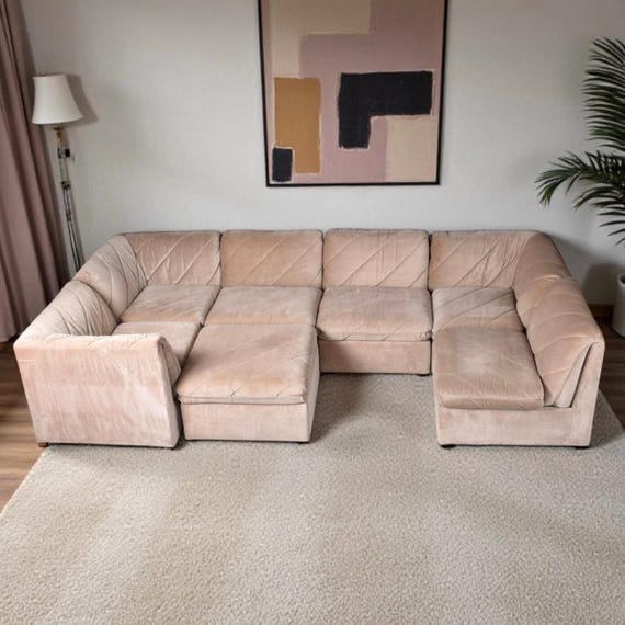 Vintage Modular Sectional Pit Sofa Couch Bernhardt 70s 80s
