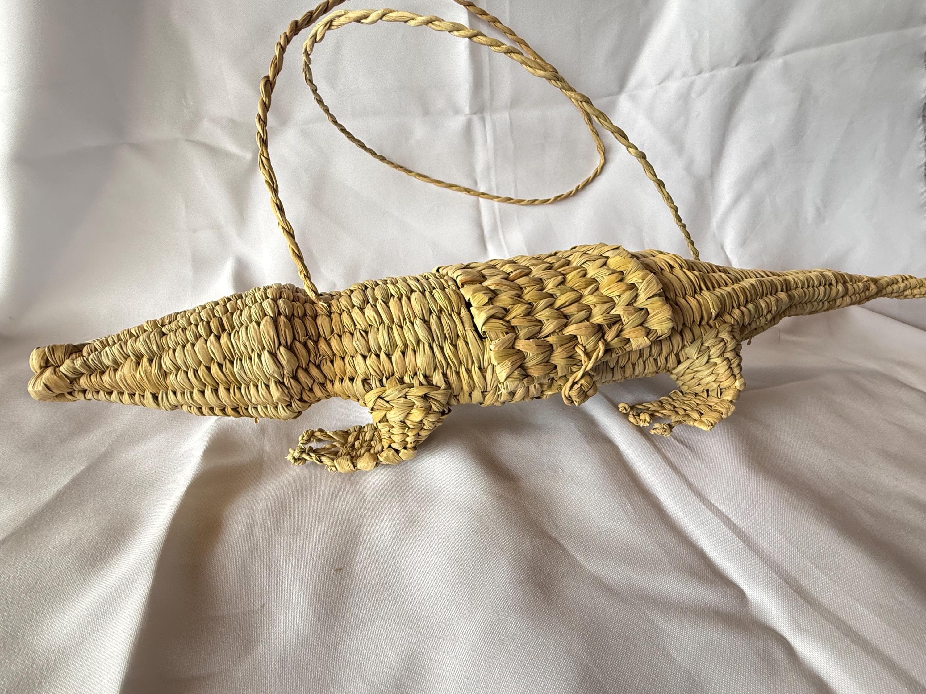 Wicker Crocodile Bag