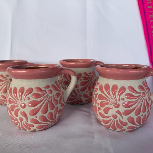 PINK cielito lindo inspired mugs; Taza de engobe rosita
