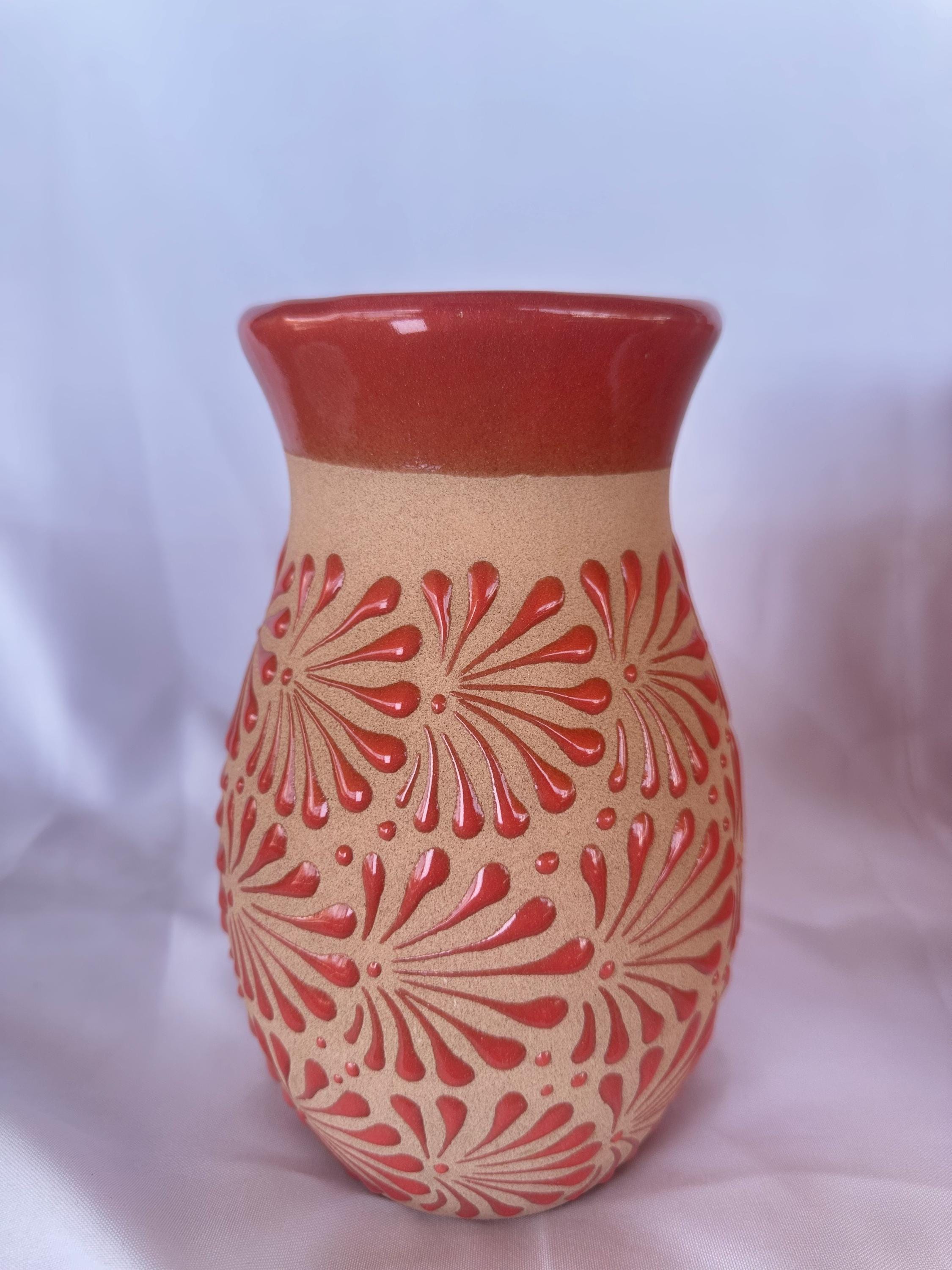 PINK Cielito Lindo Inspired Flower Vase; Handmade Mexican Flower