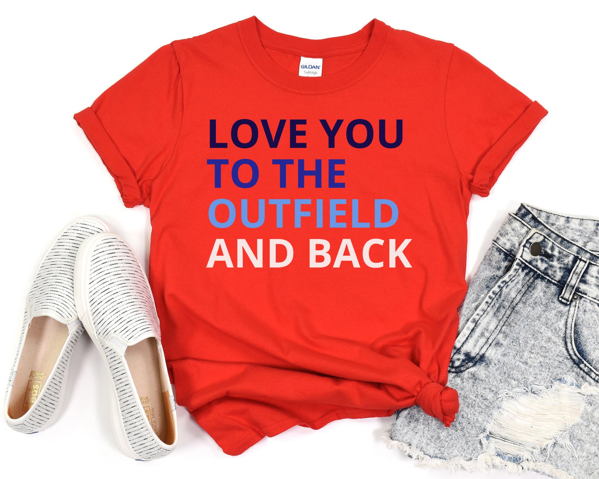 Love You to the Outfield and Back Baseball Shirt, Softball Mom Shirt