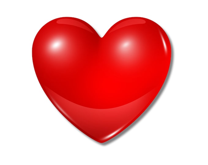 Featured listing image: Big Red Heart Graphic (Digital Download) - Personalization Available