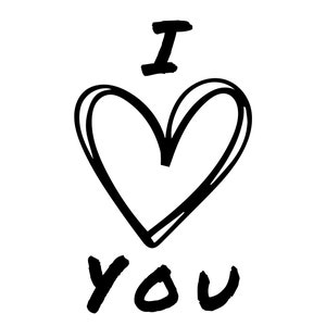 I Love You Print: Personalized Heart Art (Digital Download)