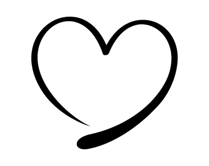 Featured listing image: Digital Download • Black Heart on White Background • Easy Digital Download • Instant Digital Download • Personalization Available