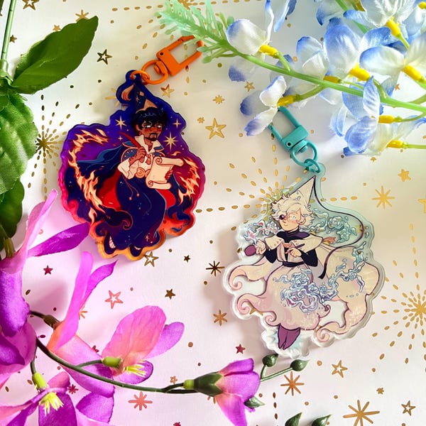 Qifrey and Olruggio Witch hat Atelier Keychain and Sticker