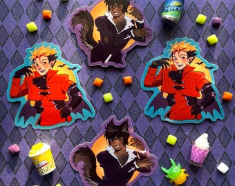 HALLOWEEN Vash and Wolfwood Trigun Stickers !!!