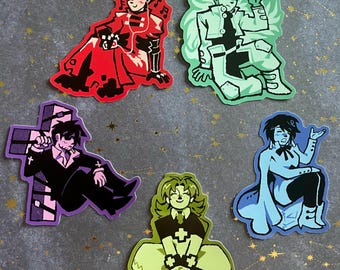 PREORDINA Adesivi colorati Trigun Vash Wolfwood Meryl Milly Coltelli Lalalala