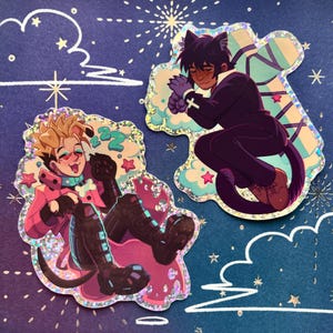 Sleeping Puppy Vash + Kitty Wolfwood Sticker