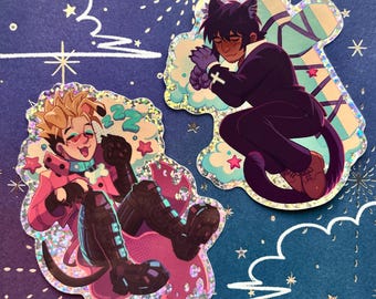 Sleeping Puppy Vash + Kitty Wolfwood Sticker