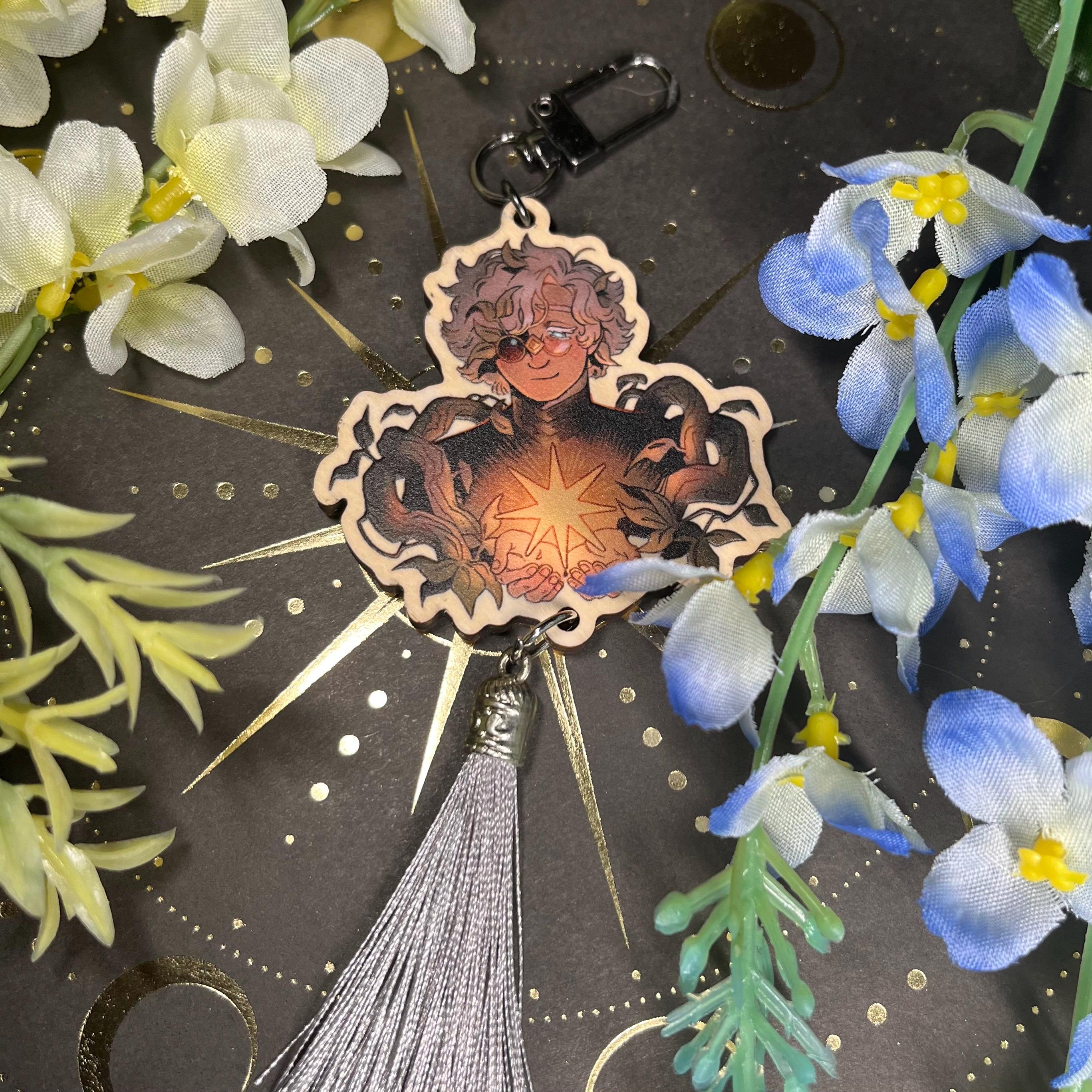 Qifrey Witch Hat Atelier Tree Star Silverwood Tassel Wood Keychain