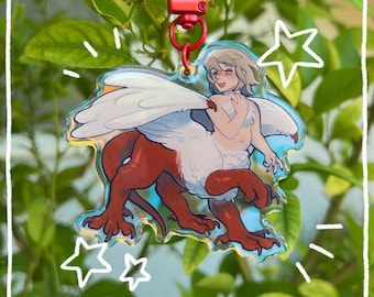 Falin Chimera Dungeon Meshi Sticker, Double sided Keychain