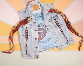 The Judson Levi's Rhinestone Denim Vest