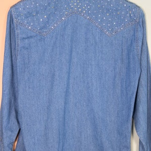 The Charlene Rhinestone Denim Western Shirt image 7