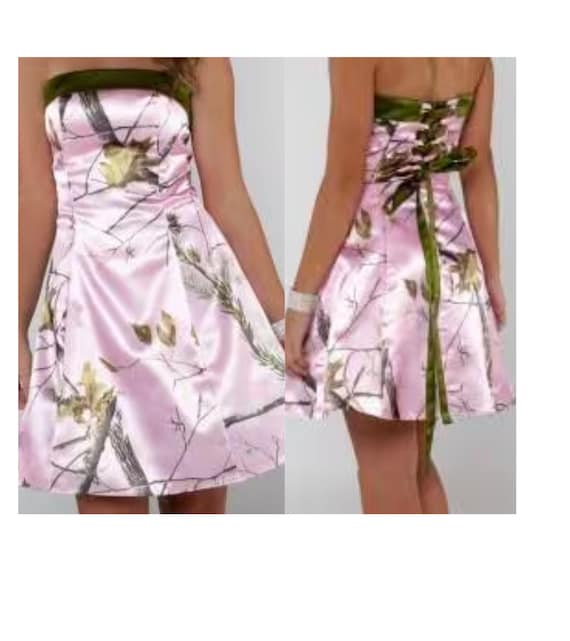Women's Realtree Pink camo back corset dress w/bolero coat