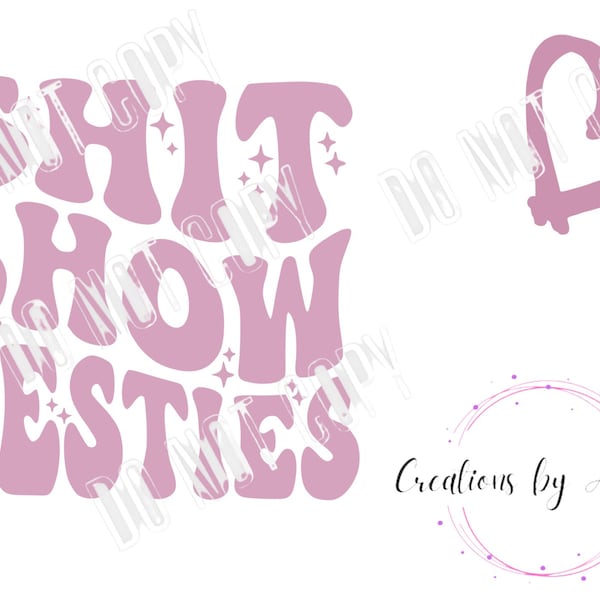 Shit show besties PNG ditigal front and back design