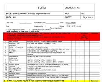 Daily electrical forklift from sample