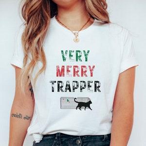 Very Merry Trapper Shirt, TNR Christmas Shirt, Trap Neuter Return Shirt, Christmas Gift for TNR Trapper, Christmas Gift for Cat Rescuer