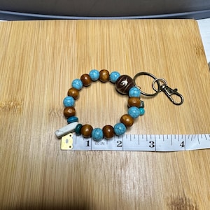 Earthy “Stone of the land” keychain wristlet