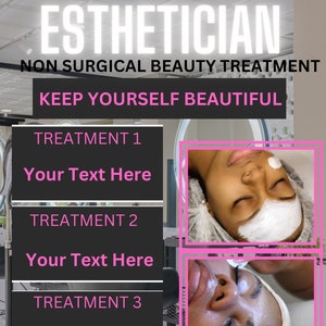 Esthetician Flyer, Massage flyer, Microshading service flyer, Social media flyer, lip filler flyer, esthetician flyer, Hydrafacial flyer DIY