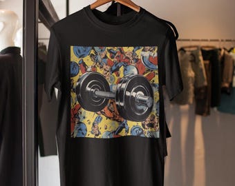 Superhero t-shirt for fitness fan, comic book theme shirt, comic style top, full print graphic comics tee shirt, fitness gift Tee Shirt