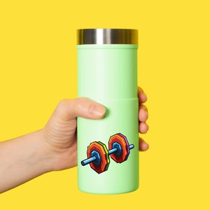8Bit Barbell Kiss-Cut Stickers Crossfit