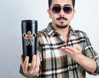 Gewichtheber Held Kiss-Cut Aufkleber - Gym Geschenk