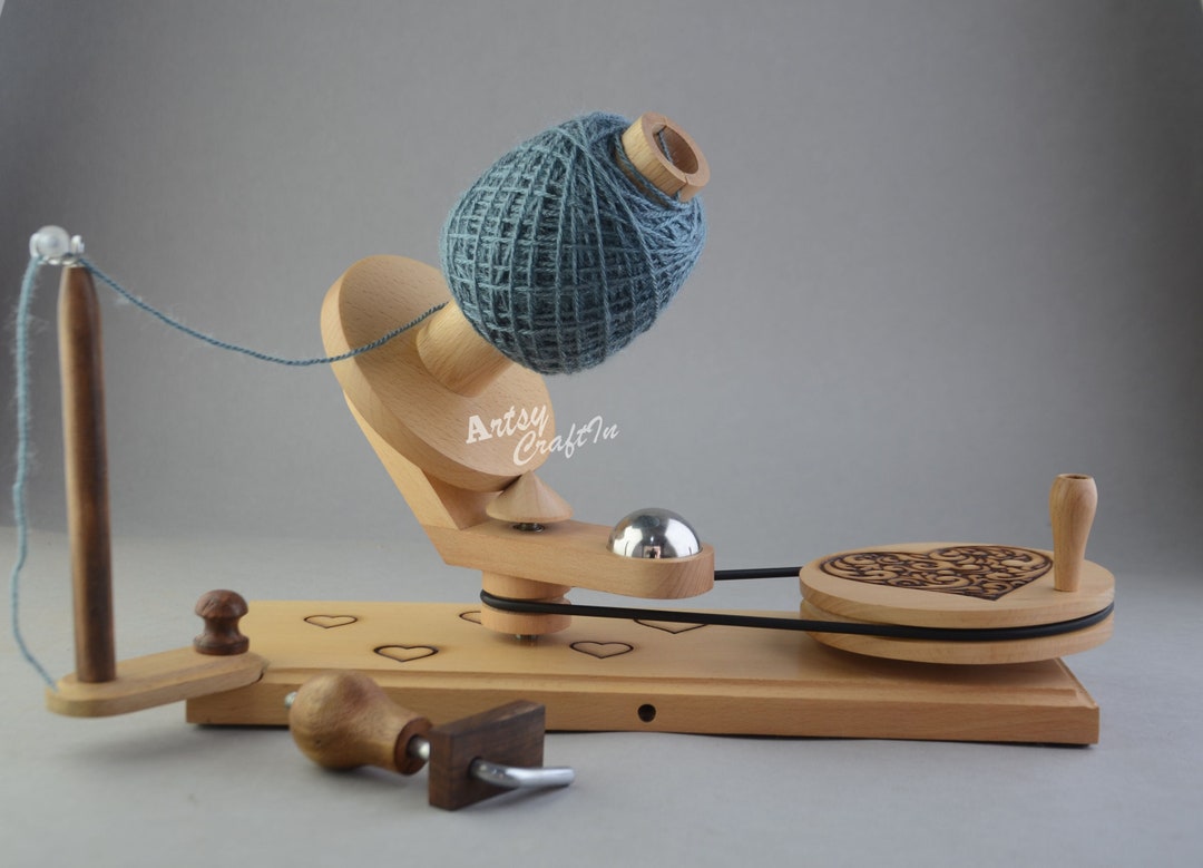 Beechwood Heart wooden Yarn Ball Winder-handcrafted Large Yarn Winder for  Knitting&crocheting-hand Operated Heavy Duty Natural Ball Winder 