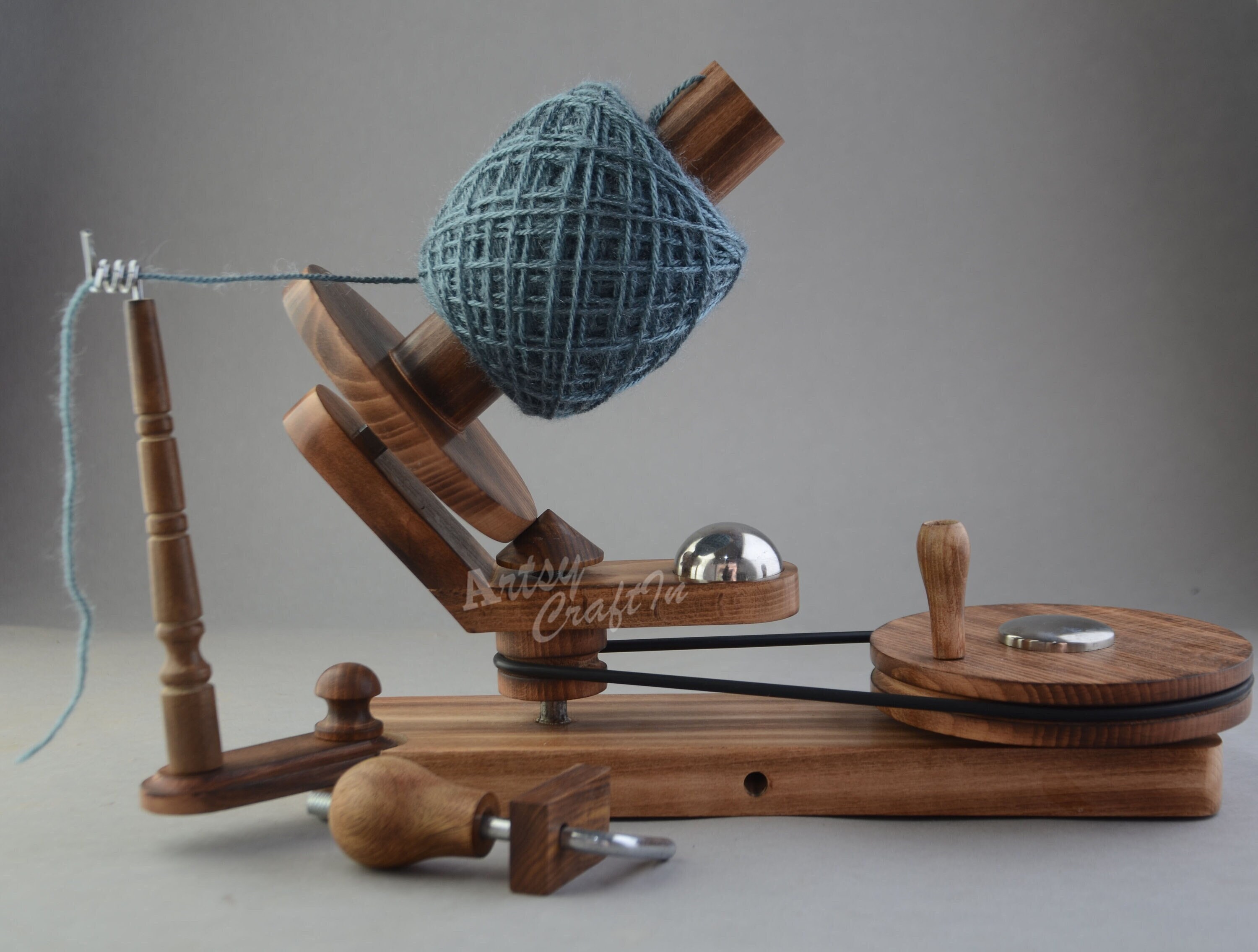 Wooden Yarn Ball Winder Handcrafted Large Yarn Winder for Knitting