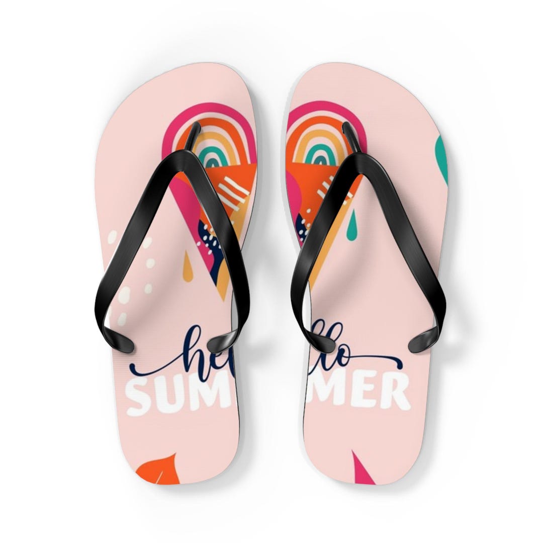 Personalized Summer Flip Flops – EVA Suede Polyester PVC Summer Sandals ...