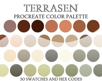 Terrasen Color Palette - Procreate Swatches - Terrasen Procreate Swatches - Color Palette - Procreate Tools - TOG - Color Palette Hex Codes