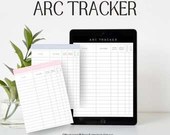 ARC Tracker - Book Tracker - Book ARC Template - Digital arc Tracker - Printable - Instant Download - PDF - Book arc Tracker Template